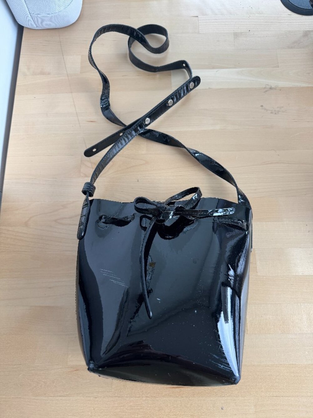Mansur Gavriel Patent Leather Bucket Bag